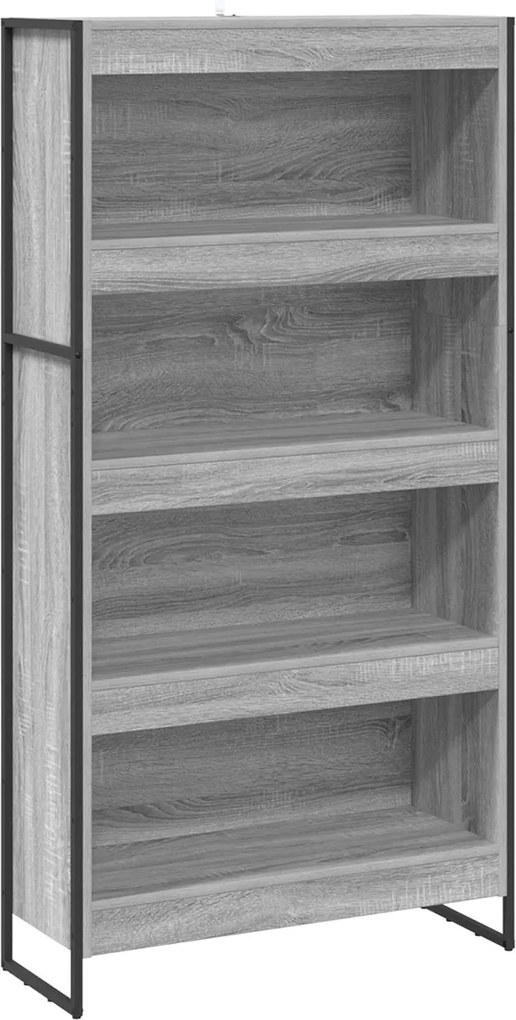 vidaXL Dulap pentru cărți 2 pcs Gri Sonoma 80 x 30 x 155 cm