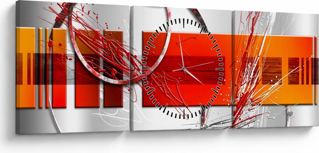 Tablou abstract (cu ceas) (90x30 cm)