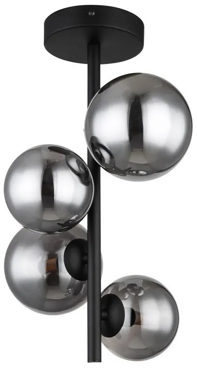 Plafoniera 4L design modern Riha negru