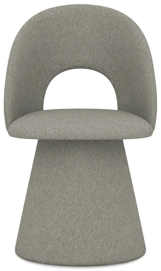 Scaun de sufragerie gri tapițat Kalo – Makamii