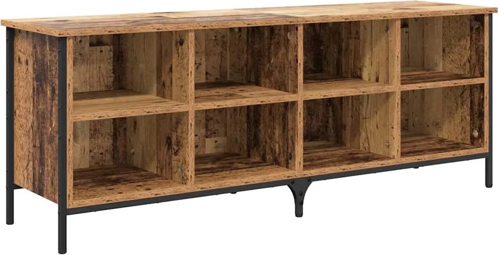 vidaXL Dulap pentru pantofi cu raft Lemn Vechi 131 x 35 x 50 cm