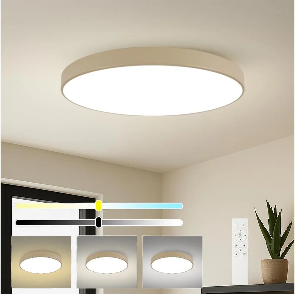 Brilagi-LED Corp de iluminat POOL SMART LED dimabil, 180W, 230V, 120 cm, bej, Wi‑Fi Tuya + telecomandă