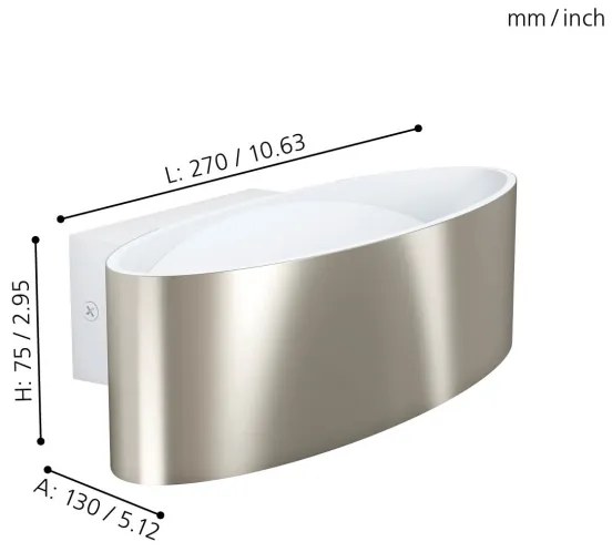 Eglo 98543 - Aplică perete LED MACCACARI LED/10W/230V