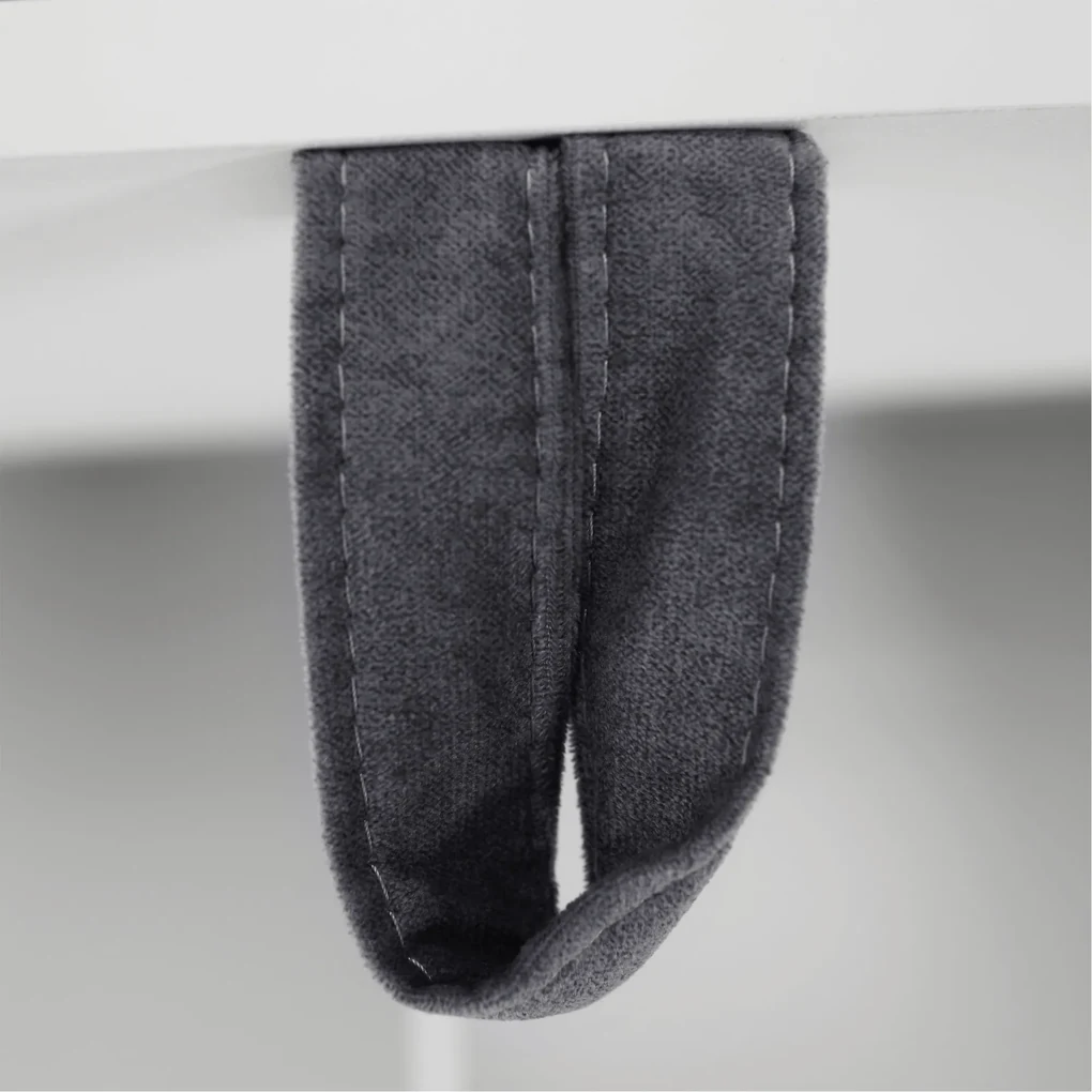 Pat boxspring, pat de o persoană, gri, 90x200, stânga, AMIS
