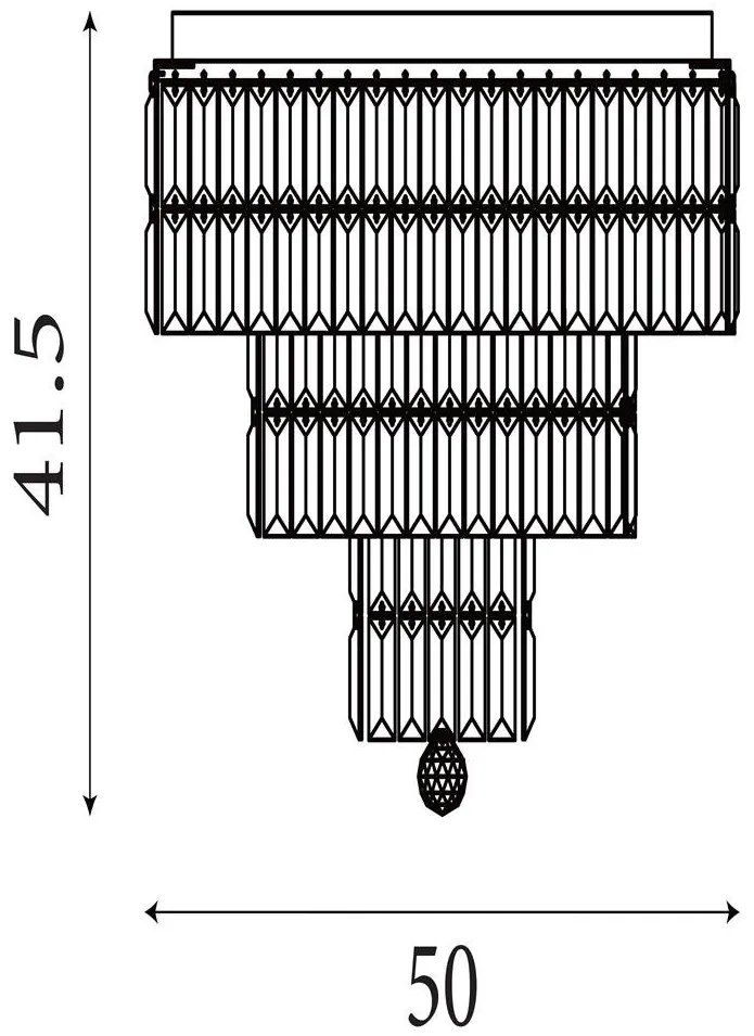 Lustra aplicata cristal Empire 6L, baie IP44