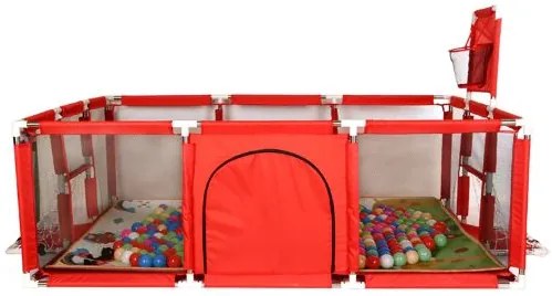 Țarc pentru copii cu porți și coș 230x129x107cm RED