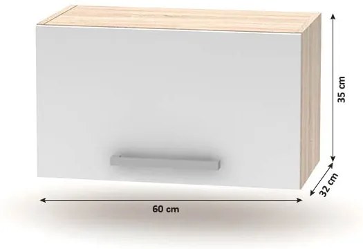 Dulap de bucătărie pentru hotă NOPL-011-OH Noliana (alb + stejar sonoma). 1015419