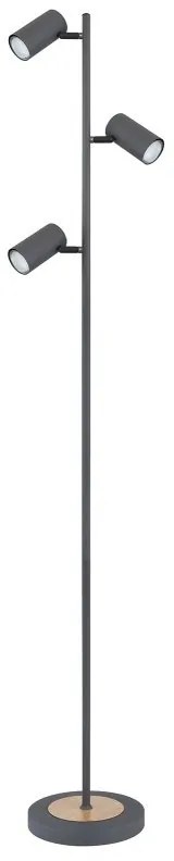 Lampadar, lampa de podea design industrial Robby grafit, maro