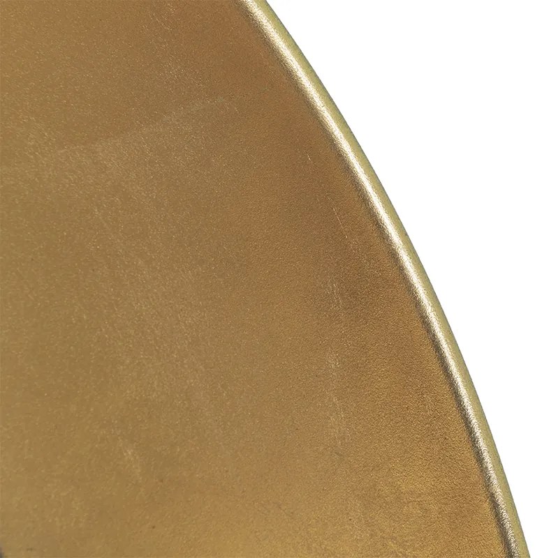 Lampă de podea neagră cu auriu 42 cm cu trepied reglabil - Magnax