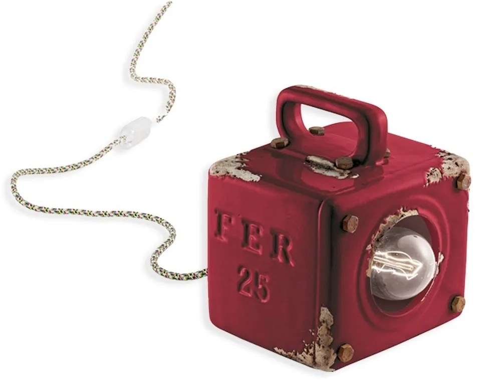 Veioza design retro realizat manual din ceramica INDUSTRIAL