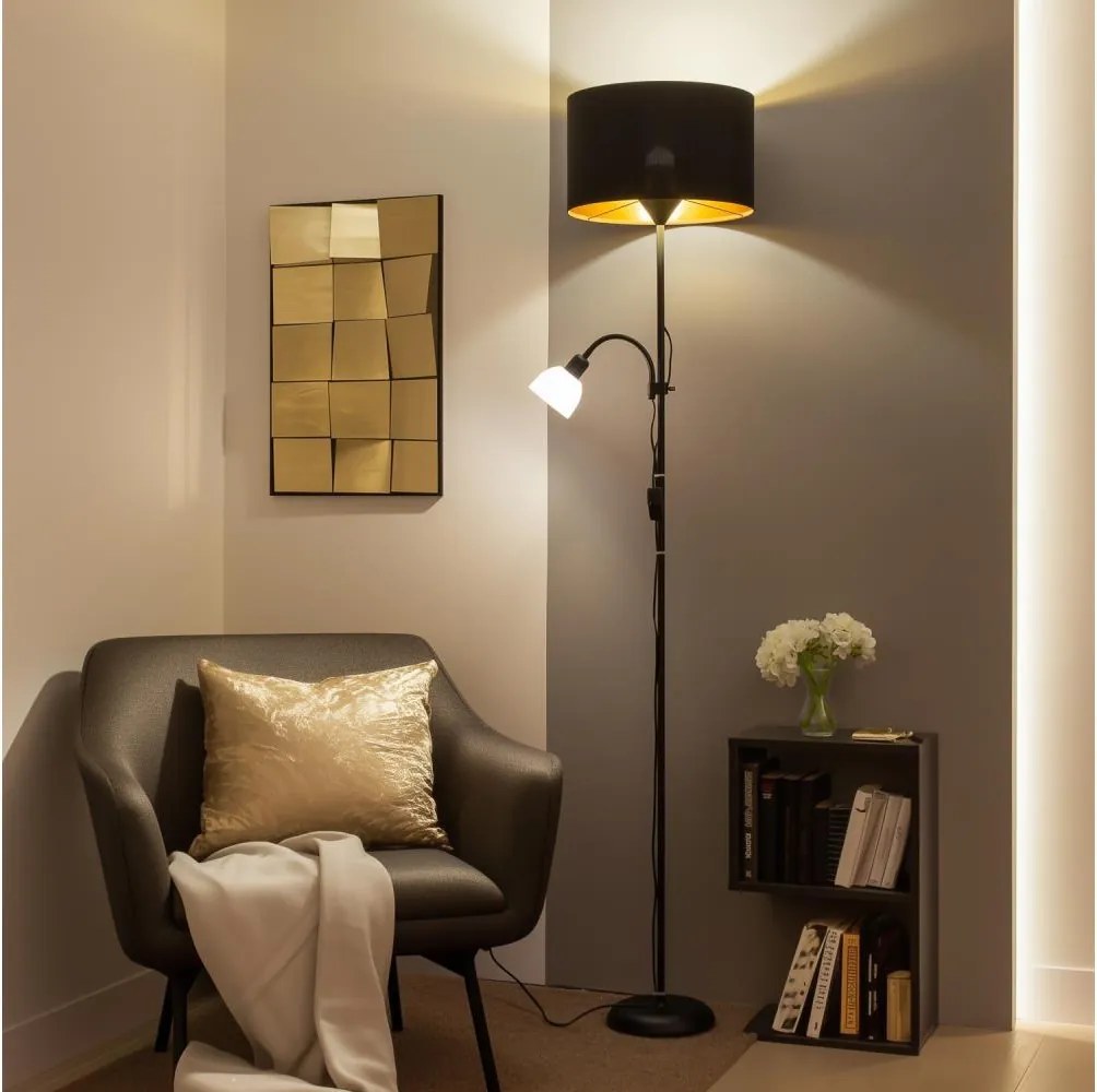 Brilagi - Lampă de podea CERIA 2în1 1xE27/100W/230V + 1xE14/25W negru