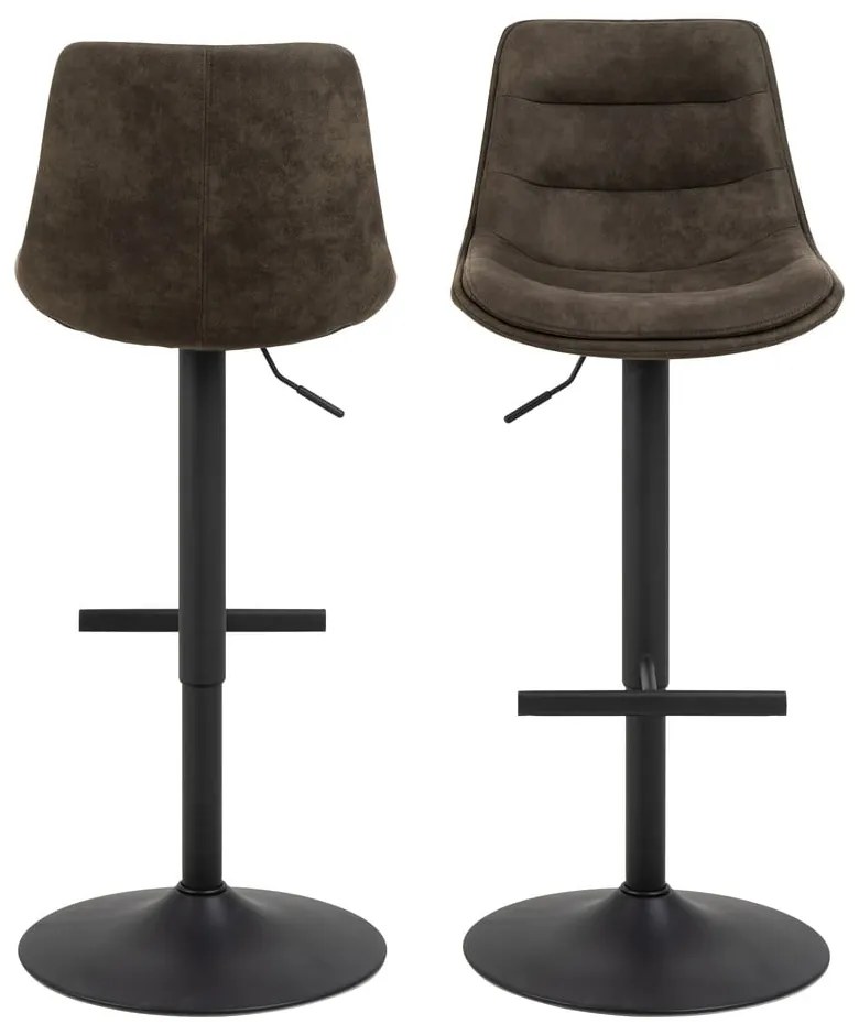 Scaun de bar verde închis cu înălțime ajustabilă (înălțime șezut 86 cm) Adisa – Actona