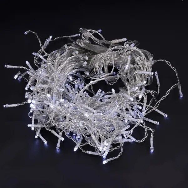 Brilagi - Ghirlandă luminoasă LED de exterior pentru Crăciun, 200 LED, 8 funcții, 13 m, IP44, alb rece