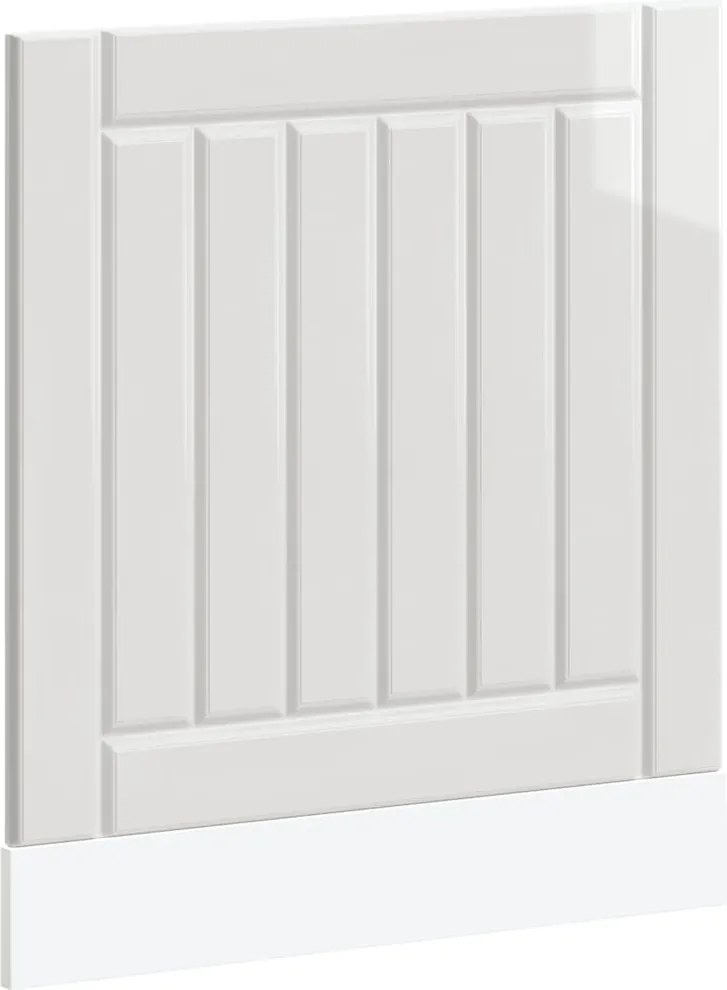 vidaXL Panou pentru mașină de spălat vase „Lucca” Lemn alb lucios