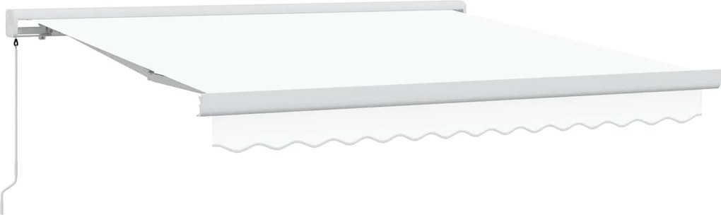 vidaXL Cortina Retractabilă Alb 300 x 250 cm Stofă și Metal