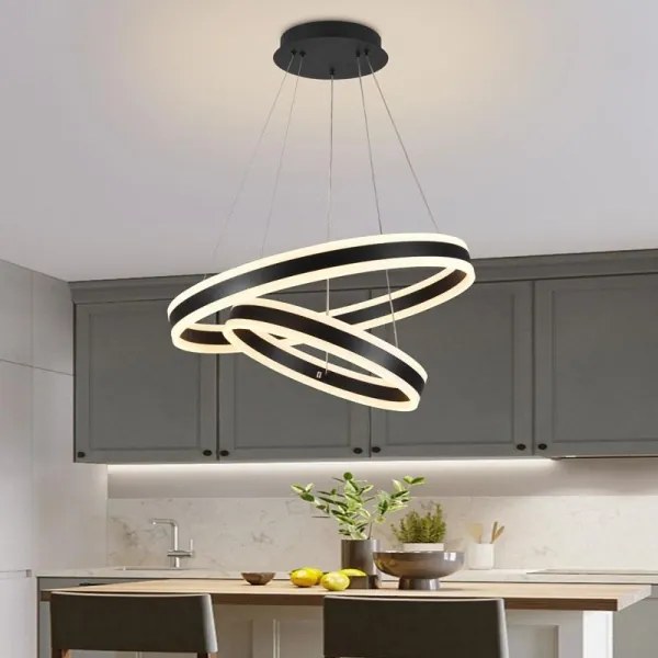 Lustră LED dimabilă pe cablu LED/135W/230V 3000-6500K + telecomandă