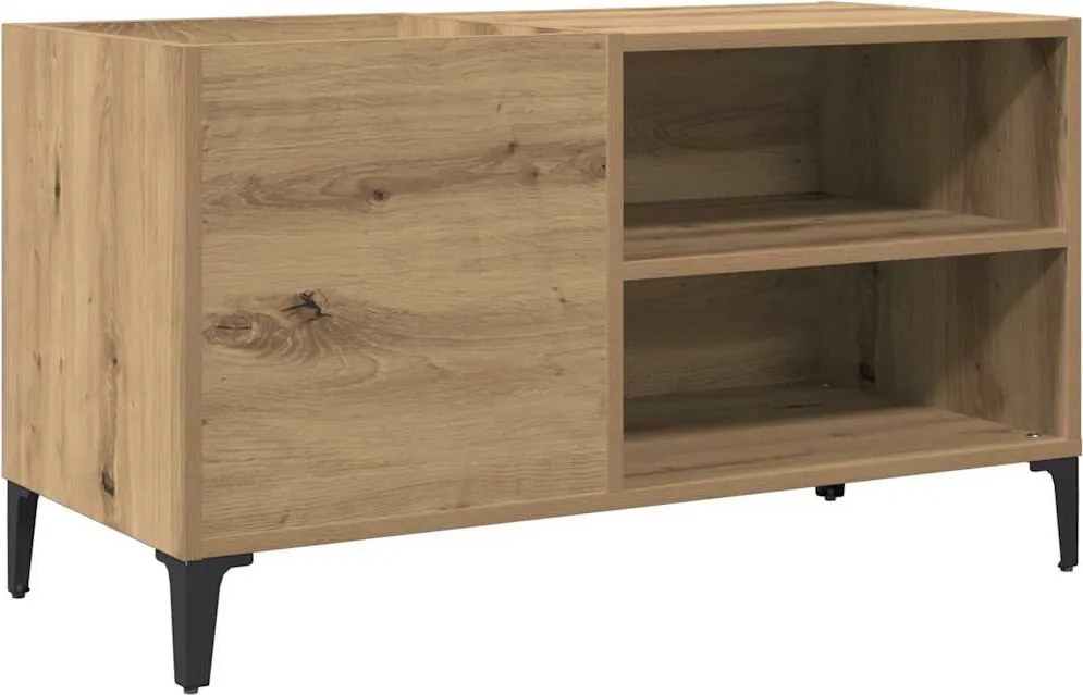 vidaXL Dulap discuri stejar artizanal, 84,5x38x48 cm, lemn prelucrat