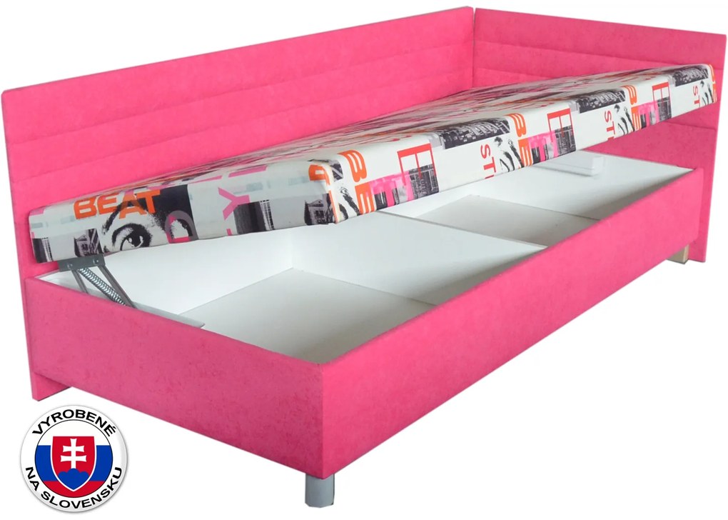 Pat de o persoană (canapea) 90 cm Emil 2 (cu saltea lux cu 7 zone) (D). 774246