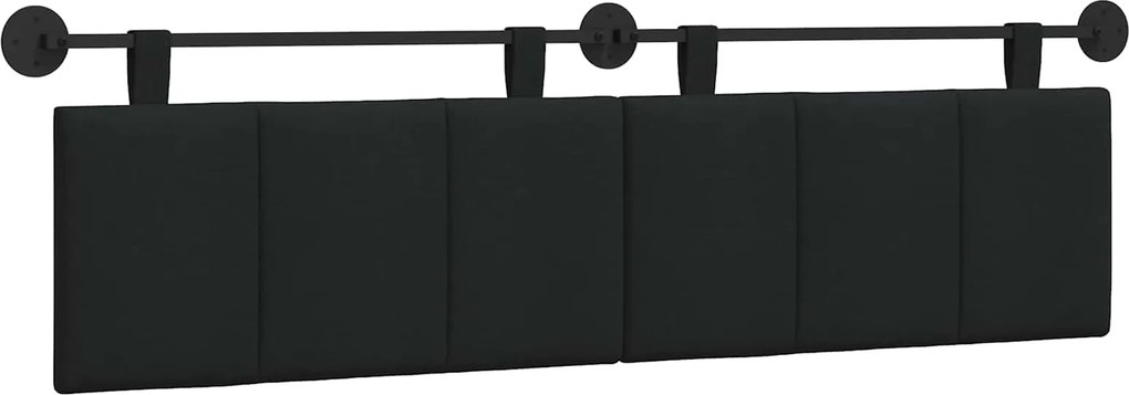 vidaXL Cap de pat suspendat Pe perete Negru 170 x 55 x 5 cm țesătură