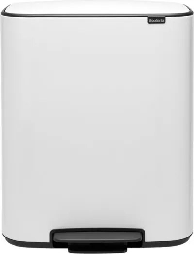 Cos de gunoi Brabantia Bo Pedal 1003182, 60 l, Inchidere usoara, Baza antiderapanta, Alb