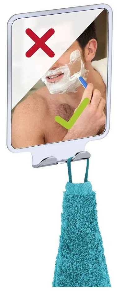 Oglindă și 2 cârlige, cu sistem de prindere Vacuum-Loc, până la 33kg