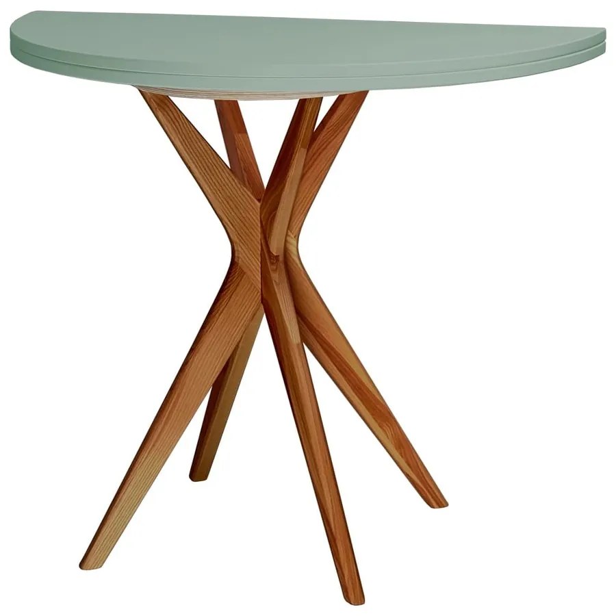 Masă de dining rotundă extensibilă 45x90 cm Jubi – Ragaba