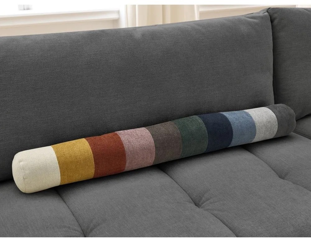 Colțar gri închis extensibil/cu spațiu de depozitare (cu colț pe partea dreaptă/în formă de ”L”) Fuji – Bobochic Paris