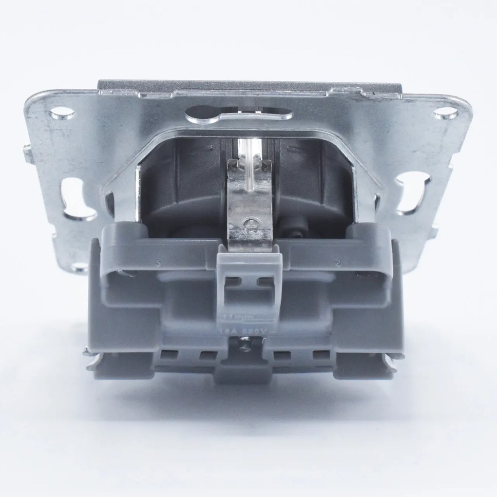 Priza simpla cu impamantare si protectie copii, 16A, IP20, Grafit, Panasonic Arkedia Slim\ Karre Plus