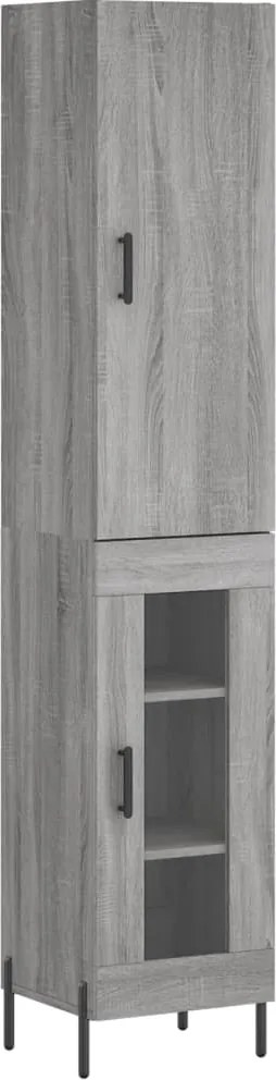 vidaXL Dulap înalt, gri sonoma, 34,5x34x180 cm, lemn prelucrat