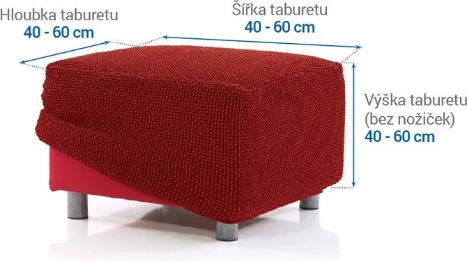 Nueva Textura Huse care se întind foarte bine NIAGARA cărămizii taburet (40 - 60 cm)