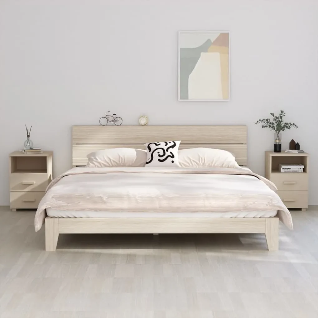 340416 vidaXL Noptiere HAMAR, 2 buc, maro miere, 40x35x62 cm, lemn masiv