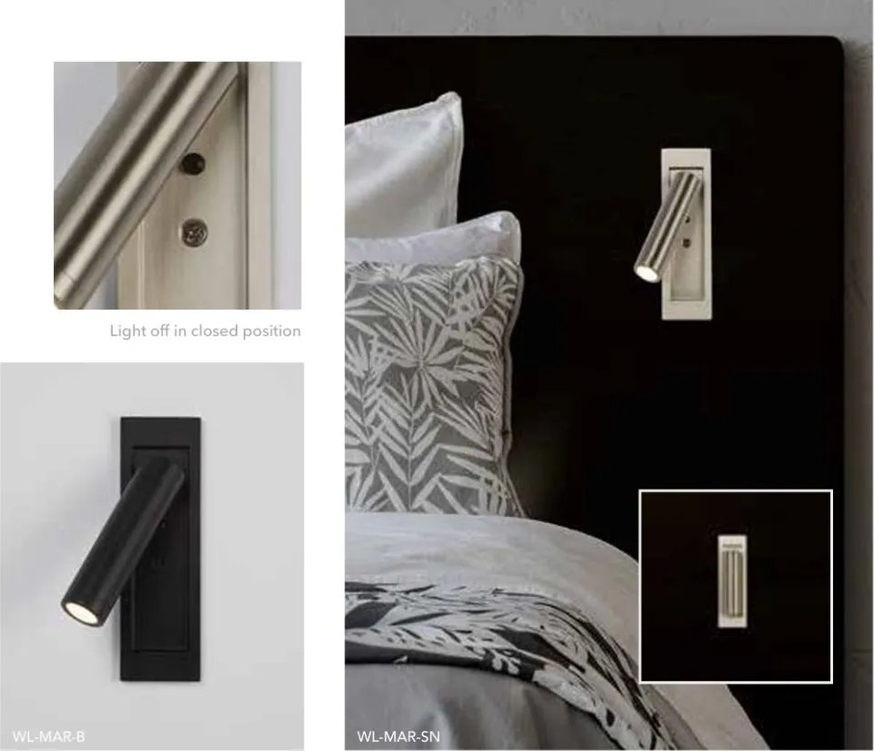 Aplica incastrabila cu spot LED directionabil Marylebone nickel