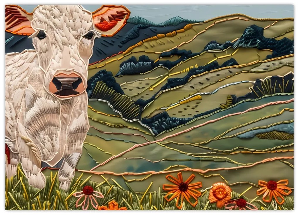 Tablou - Imitație de motiv tricotat (70x50 cm)