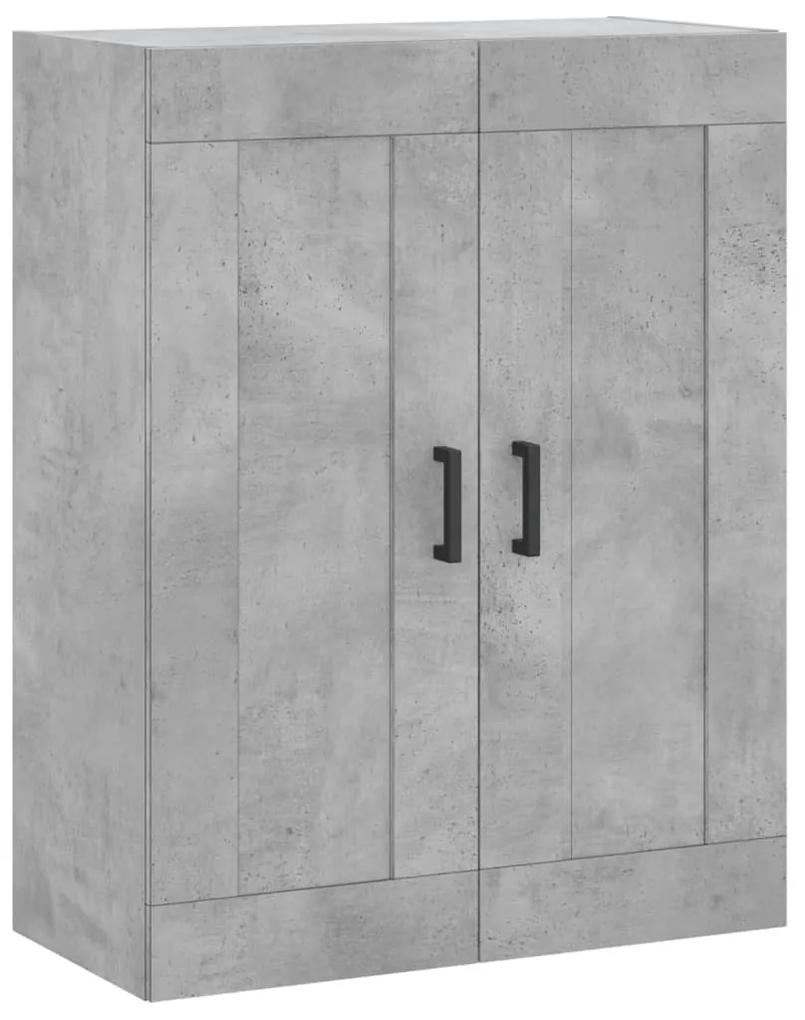 830384 vidaXL Dulap pe perete, gri beton, 69,5x34x90 cm, lemn prelucrat