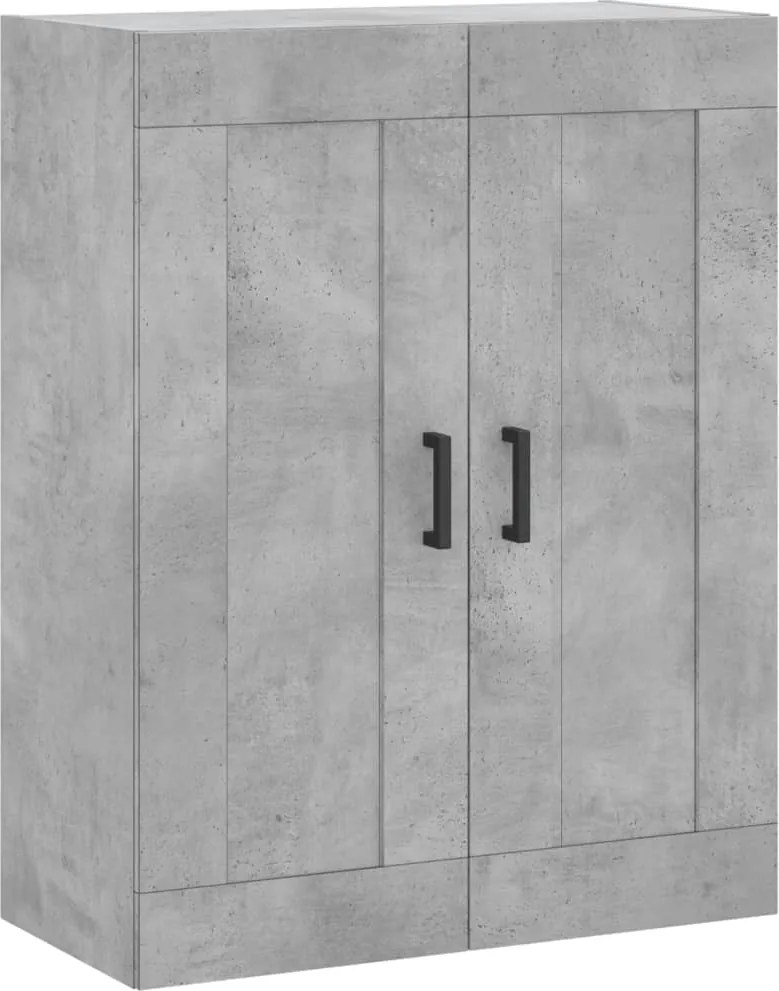 vidaXL Dulap pe perete, gri beton, 69,5x34x90 cm, lemn prelucrat