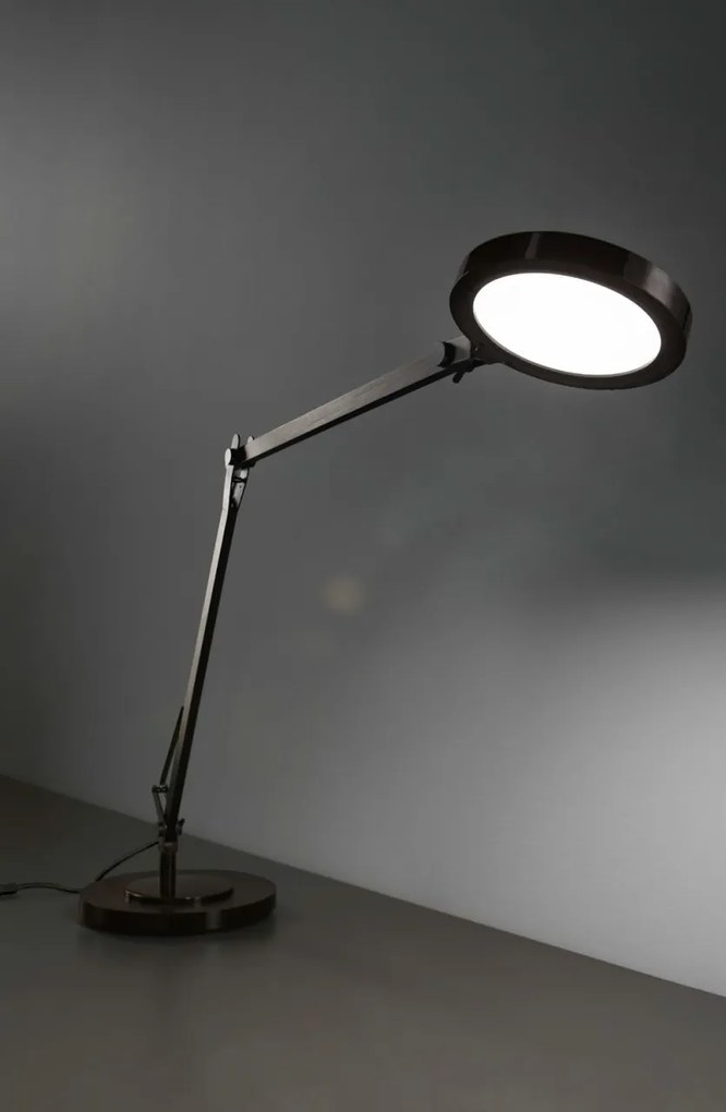 Lampa LED de birou / masa moderna cu brat articulat FUTURA TL NERO