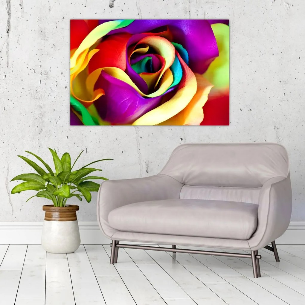 Tablou - Trandafir colorat (90x60 cm)