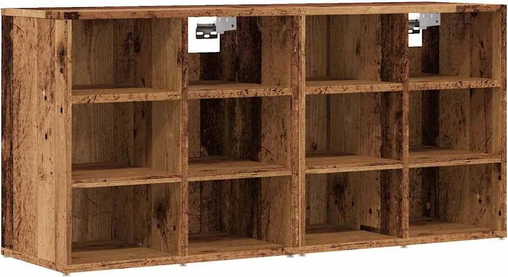 vidaXL Dulapuri de pantofi 2 buc Lemn vechi 52x30x50 cm