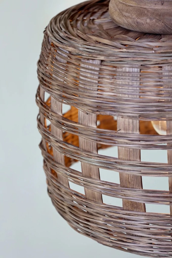 Lustra împletita manual din rattan si rachita, D31 cm