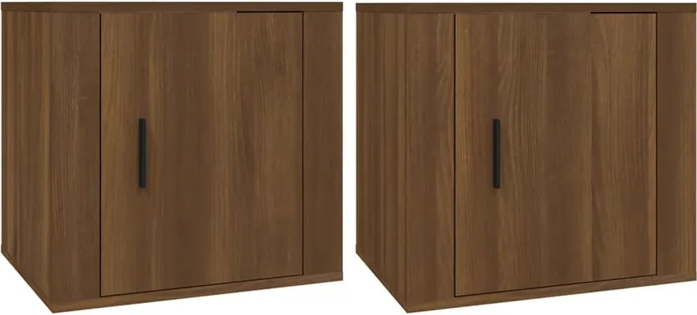 vidaXL Noptiere, 2 buc., stejar maro, 50x39x47 cm