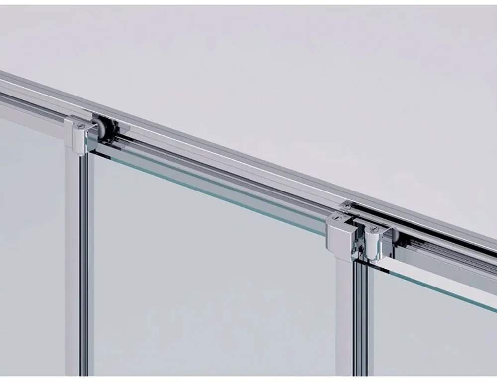 Usa culisanta dus sticla securizata formata din 2 elemente, 100x190 cm, Sanswiss Ocelia 1000x1900 mm