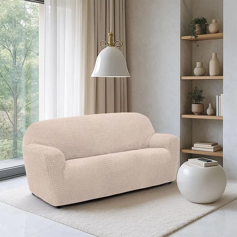 Nueva Textura Huse super elastice RUBINIA smântânii fotoliu dublu (l. 140 - 180 cm)
