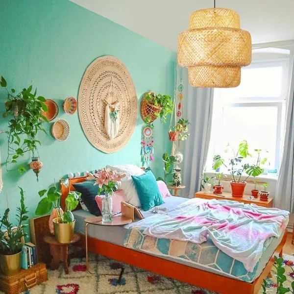 Lustră pe cablu Immax 08268L HILO 1xE27/40W/230V d. 47 cm bambus