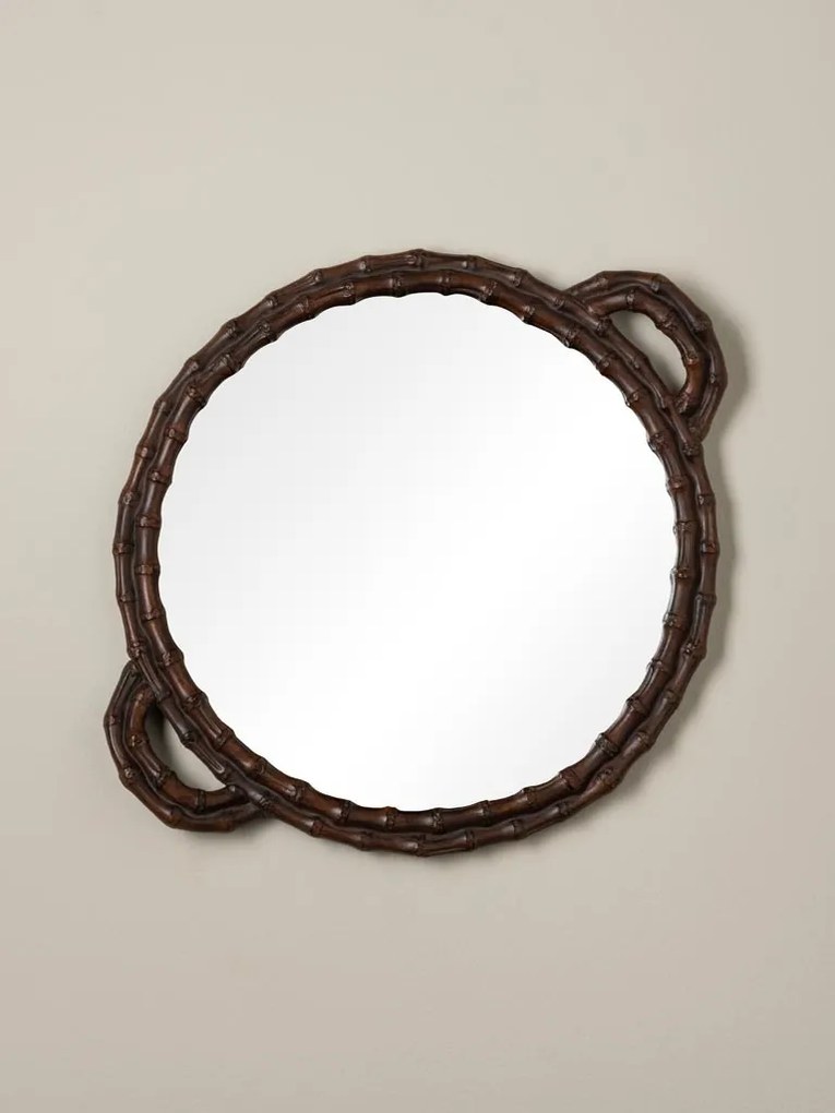 Tavă rotundă cu oglindă, H29 cm, "Bamboo"
