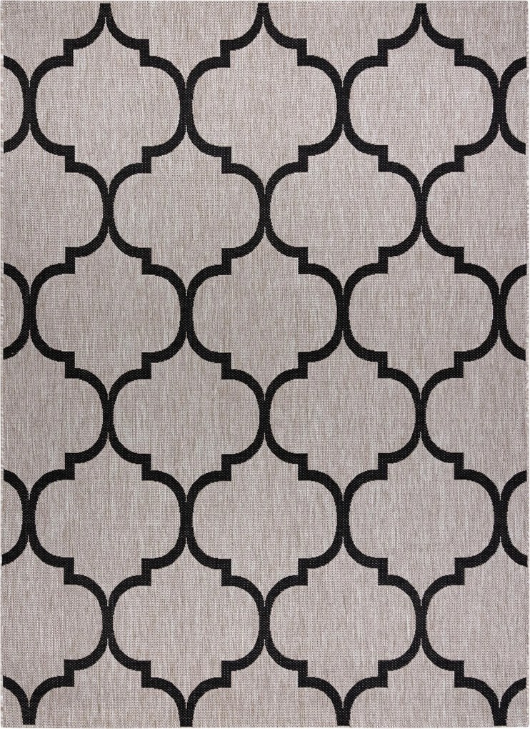 Covor sisal Floorlux 20608 marocani trellis argintiu si negru - SECUNDAR-COTATI PRODUSUL