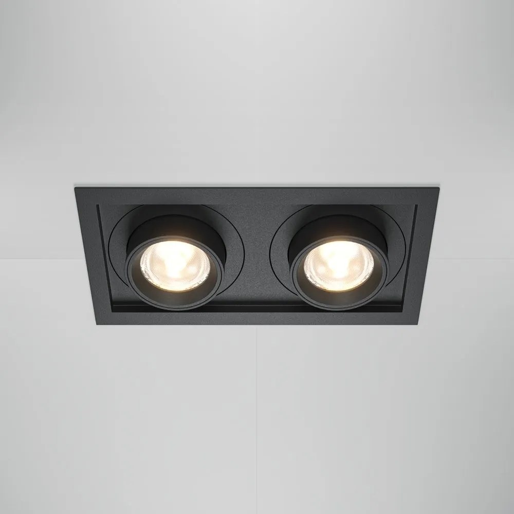 Spot LED incastrabil rotativ retractabil Hidden 2 negru