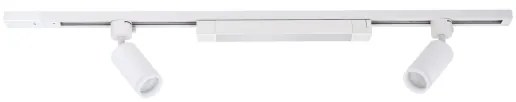 Spot LED pe șină TRACER 2xGU10/10W/230V + LED/20W, 1 m, alb