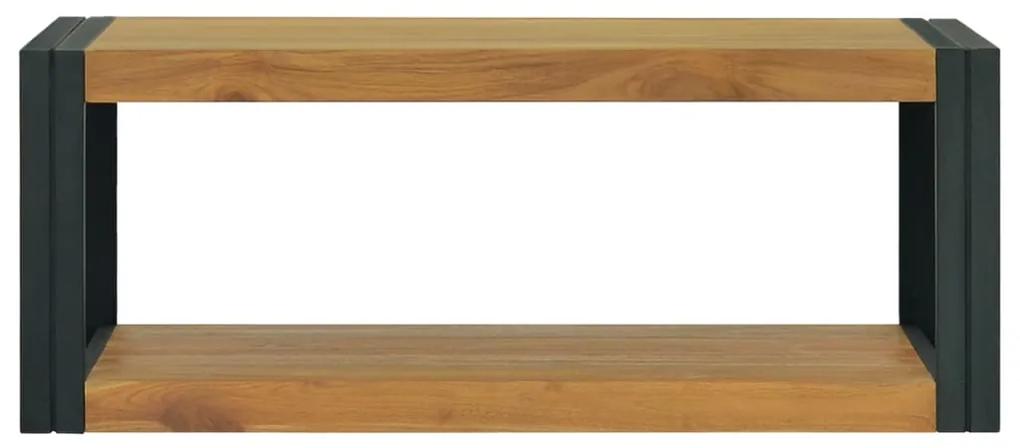 338231 vidaXL Dulap de baie suspendat, 90x45x35 cm, lemn masiv de tec