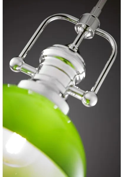 Jupiter 2071 - Lustră pe tijă PLATINO 1xE27/15W/230V verde/crom lucios