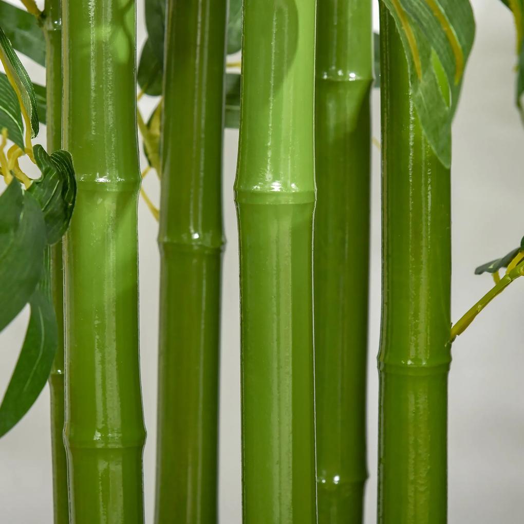 Planta artificiala de bambus, cu ghiveci, 160cm, verde HOMCOM | Aosom RO